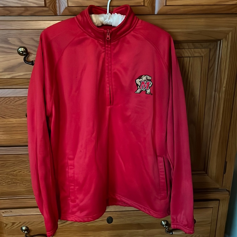 University of Maryland 1/4 zip fleece lined shirt